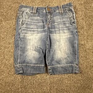 Kut from the Kloth Womens Size 6 Denim Bermuda Shorts Blue Medium Wash KB630MA2R